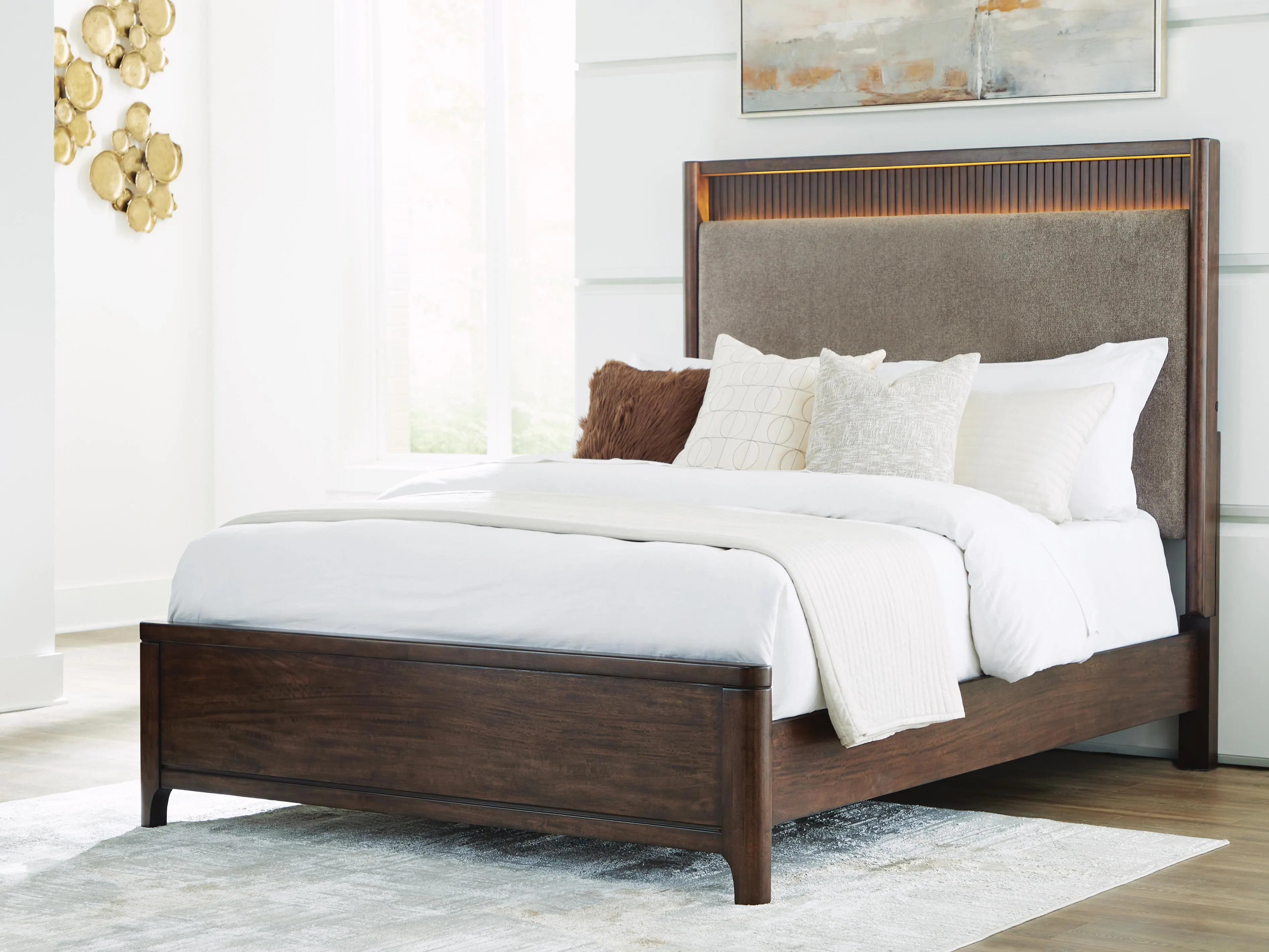 Korestone Queen Upholstered Panel Bed | Ashley | Ashley