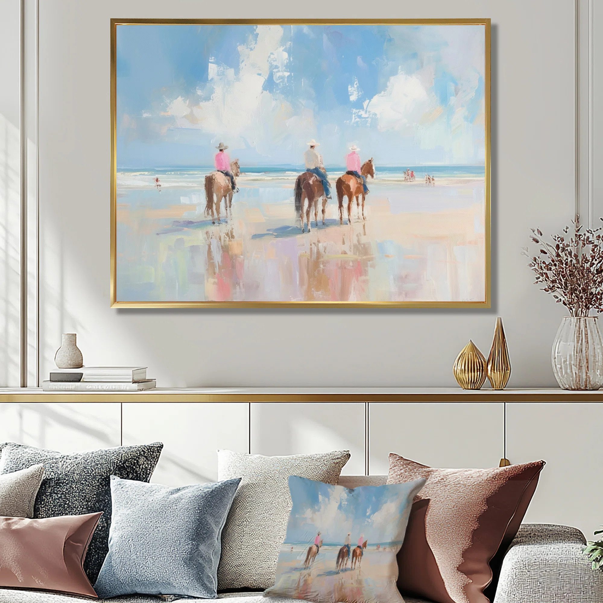 Surfside Beach, Texas Cowboys Horseback Riding - Cowgirls Wall Decor | Wayfair North America