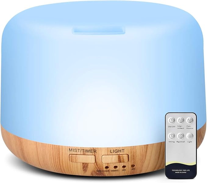 Homeweeks 300ml Essential Oil Diffuser, Quiet Aromatherapy Mist Diffusers for Essential Oils, Woo... | Amazon (US)