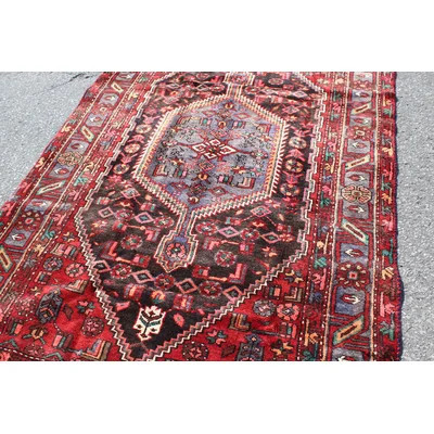 One-of-a-Kind Briyan Hand-Knotted 1990s Red 4'5" x 7'1" Wool Area Rug | Wayfair North America
