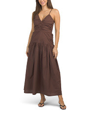 Made In Italy Ruched Low Waist Maxi Dress | Casual Dresses  | Marshalls | Marshalls
