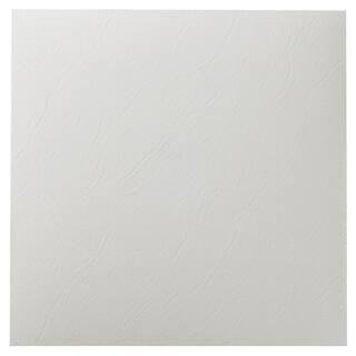 Achim Sterling White Solid 12 in. x 12 in. Peel and Stick Vinyl Tile (20 sq. ft. / case) STT1M102... | The Home Depot