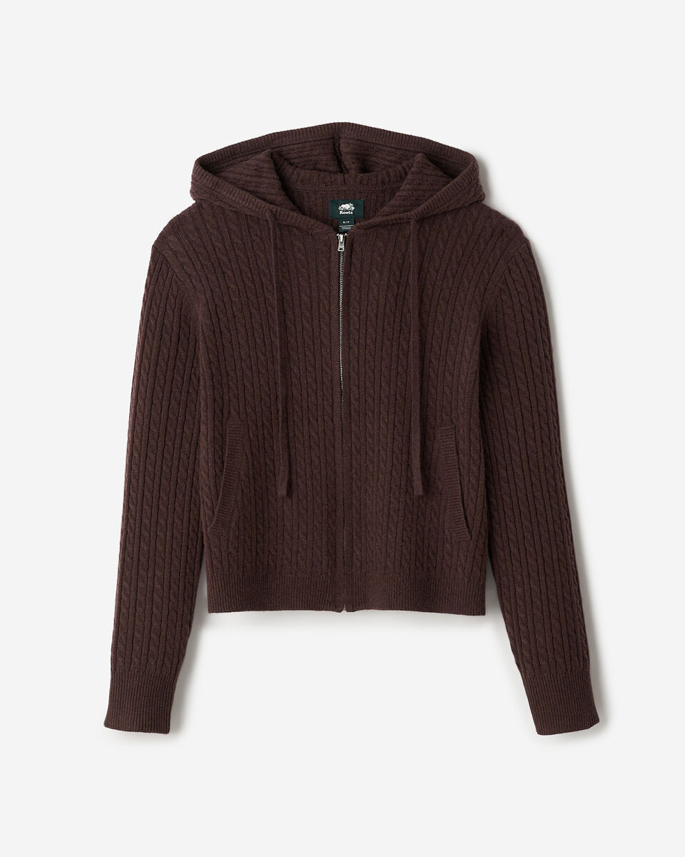 Bowen Cable Knit Full Zip Hoodie | Roots (CA)