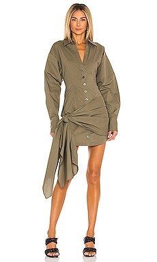 L'Academie The Leven Mini Dress in Olive Green from Revolve.com | Revolve Clothing (Global)