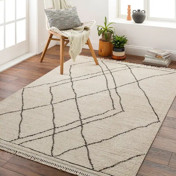 Artistic Weavers Berlin Nordic Geometric Area Rug - 7'10" x 10' - Cream/Black | Bed Bath & Beyond