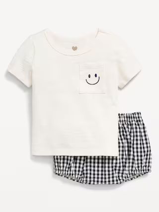 Organic-Cotton Pocket T-Shirt and Bloomer Shorts Set for Baby | Old Navy (US)