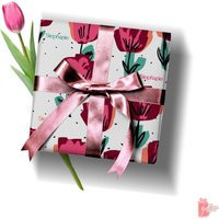 Personalized Name On Tulip Wrapping Paper | Custom Floral Gift Wrap Birthday Flowers Red Flower For Presents | Etsy (US)