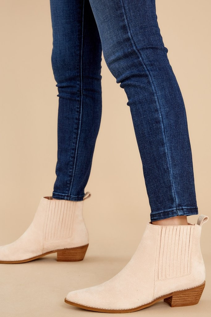 Seen You Before Beige Ankle Booties | Red Dress 