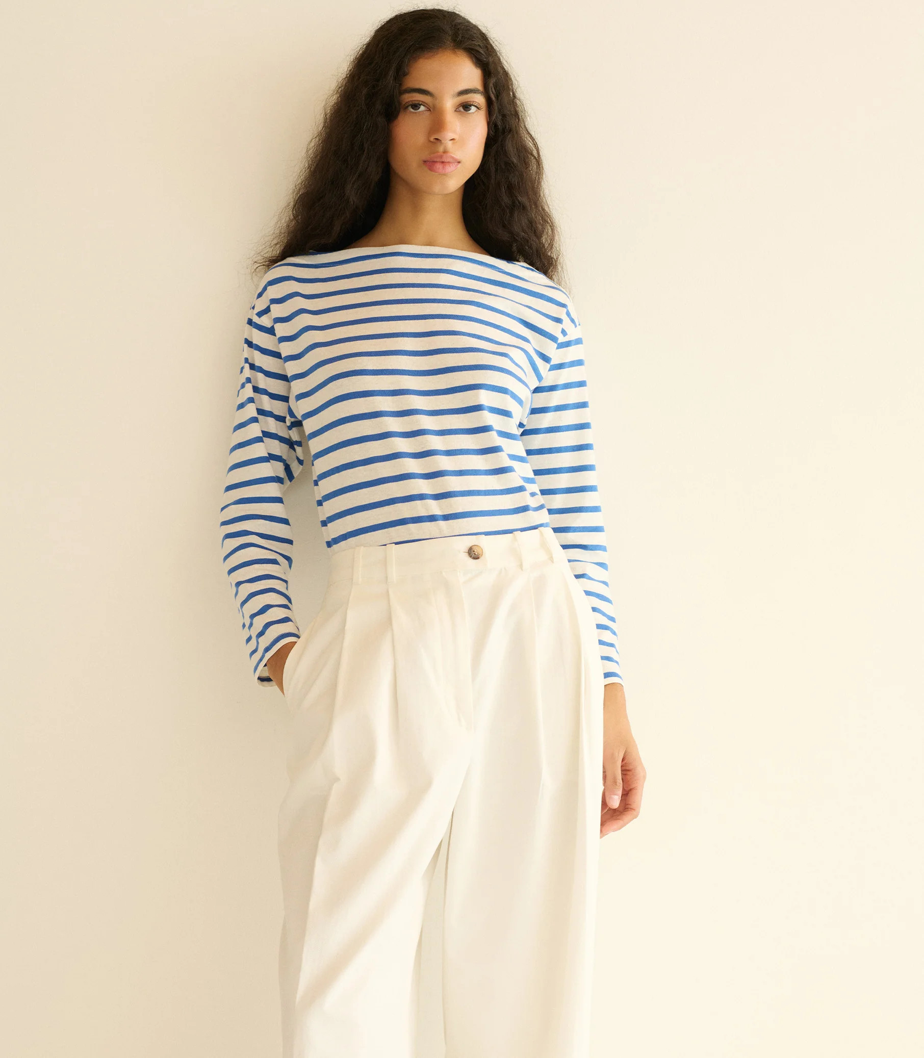 IRENE TEE -- BLEU BRETON STRIPE | DOEN