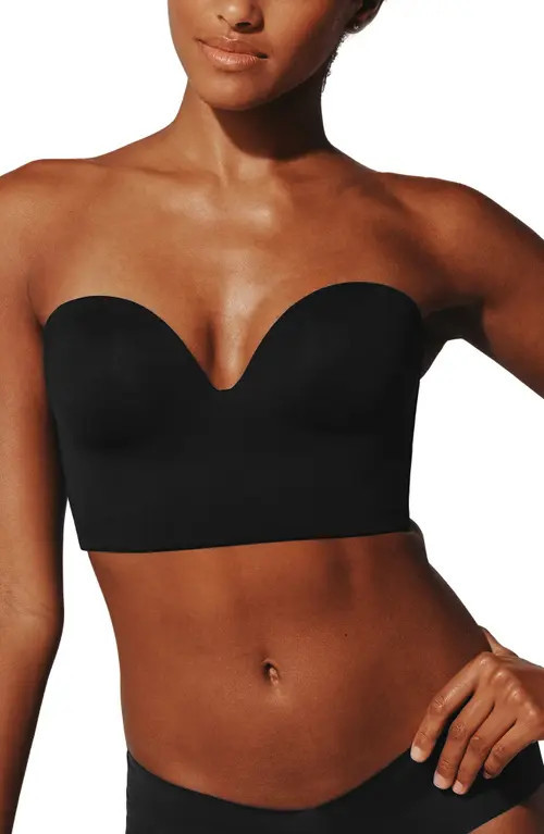 ThirdLove Zero Edge™ Strapless Underwire Bustier Bra in Black at Nordstrom, Size 30C | Nordstrom