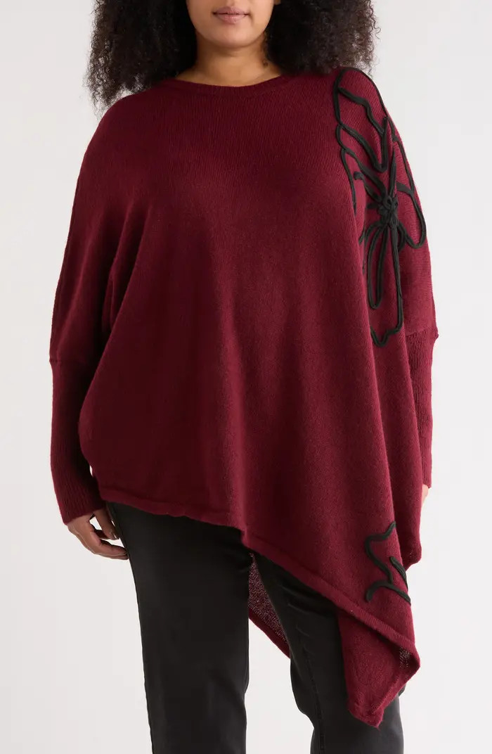 DR2 by Daniel Rainn Abstract Floral Asymmetric Hem Sweater | Nordstromrack | Nordstrom Rack