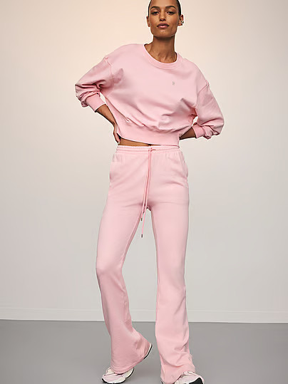 Angel Essentials Off-Duty Terry Flare Sweatpant, Pink, Smalllong - Women's Bottoms - Victoria's Secret | Victoria's Secret (US / CA )