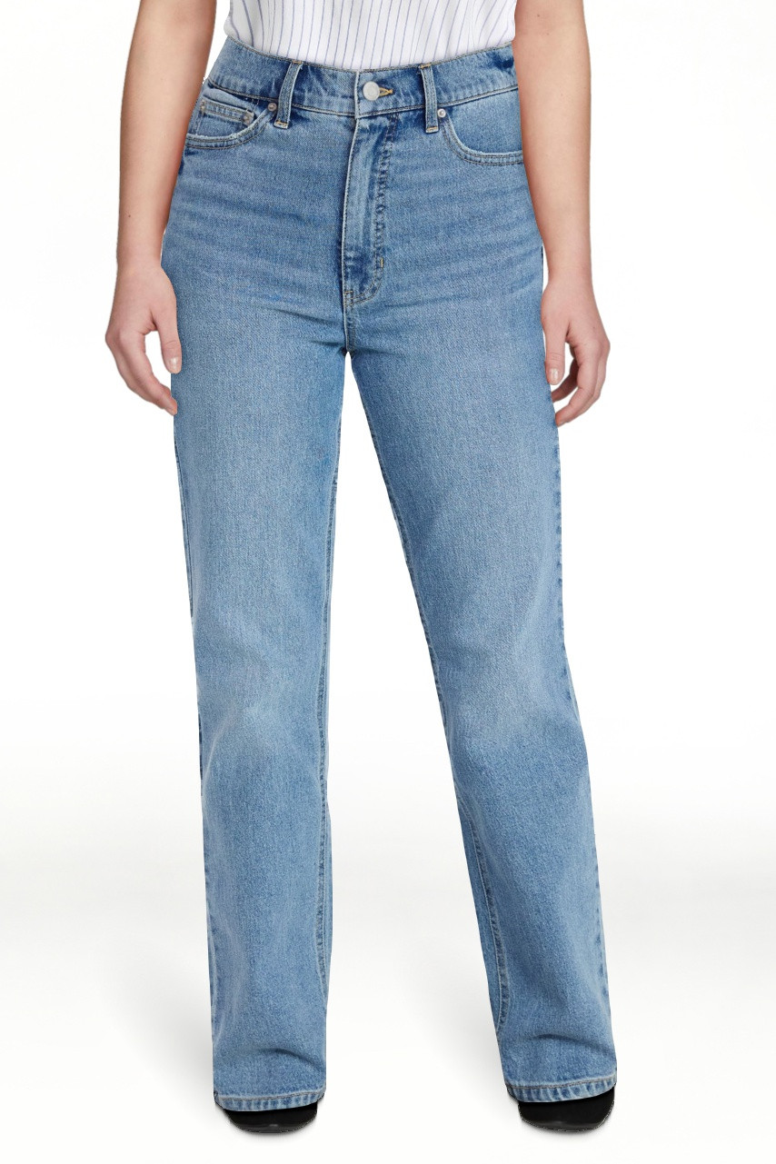 Time and Tru Women's High Rise Straight Leg Jeans, 30" Inseam Regular, Sizes 0-20, 10S-16S | Walmart (US)