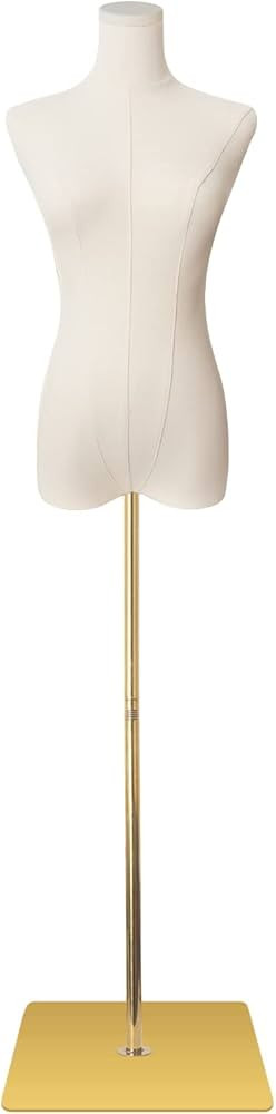 SHAREWIN Female Mannequin Torso Women Dress Forms for Sewing Manicanequin Body High Stability Gol... | Amazon (US)