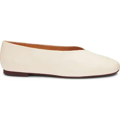 Reformation Blaine Ballet Flat in Black Leather at Nordstrom, Size 6 | Nordstrom