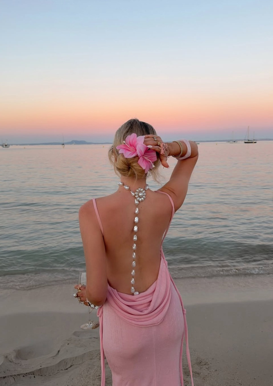 pink sunsets every night 🌸 ps I made this belt into a back necklace hehe
 

 #LTKootd #LTKSeasonal #LTKTravel