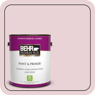 BEHR PREMIUM PLUS 1 gal. #S130-1 Beloved Pink Eggshell Enamel Low Odor Interior Paint & Primer 20... | The Home Depot