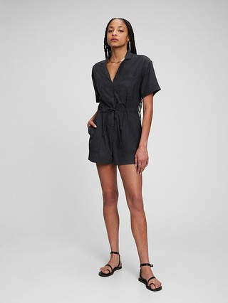 LENZING&#153 TENCEL&#153 Lyocell Utility Romper | Gap (US)