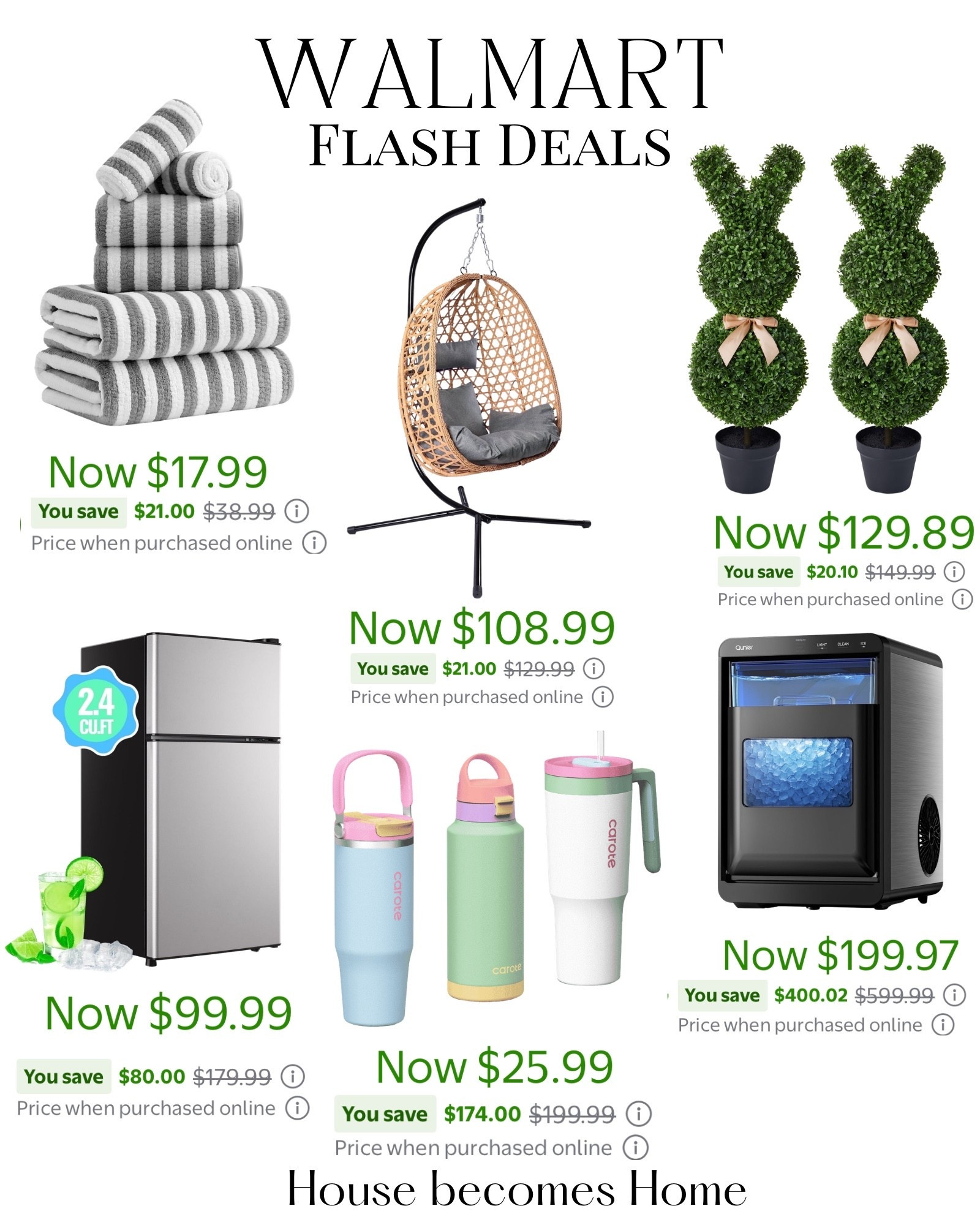 Walmart flash deals 

#LTKHome #LTKSeasonal #LTKSaleAlert