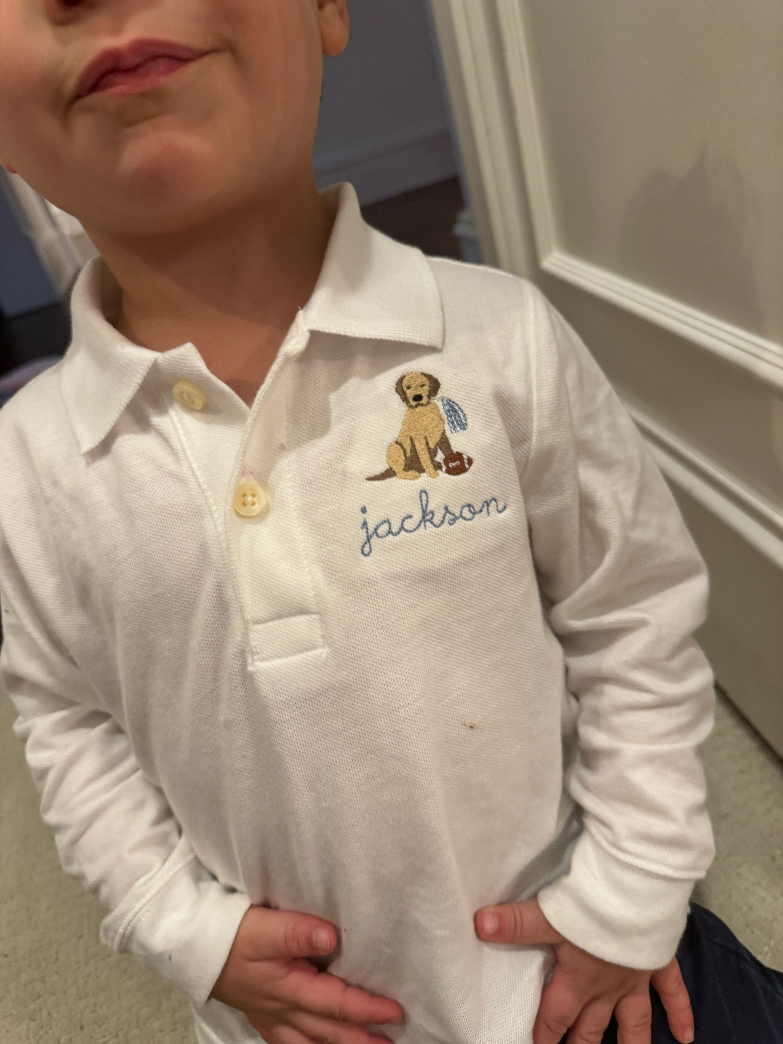 Cute, white $7 polos I had monogrammed! 

#LTKFindsUnder50 #LTKSaleAlert #LTKKids