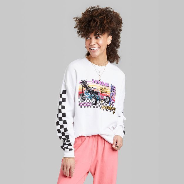 Women's Ascot + Hart Laguna Racing Graphic Sweatshirt - White | Target