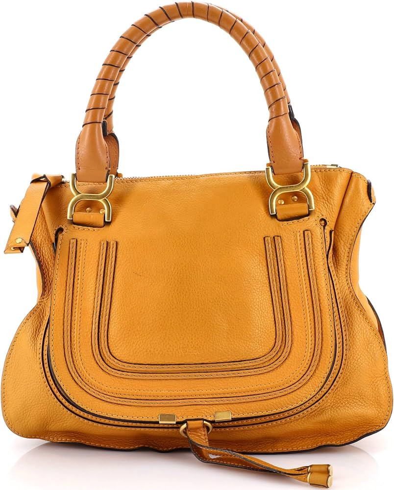 Chloe  
               Pre-Loved Marcie Shoulder Bag Leather Medium, Orange | Amazon (US)