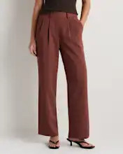 Stretch Crepe Pleated Wide Leg Pants | Quince