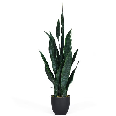 Tangkula 3FT Artificial Tiger Plant Faux Agave Fake Sansevieria for Indoor-Outdoor Decoration | Target