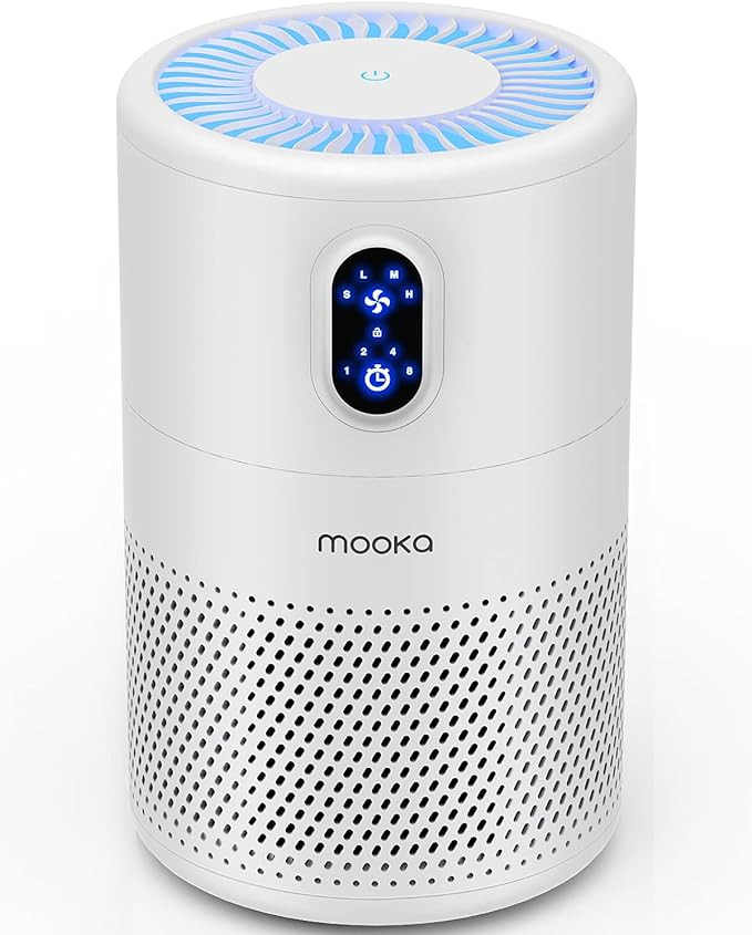 MOOKA Air Purifiers for Home Large Room up to 1076 ft², H13 True HEPA Air Filter Cleaner, Odor E... | Amazon (US)