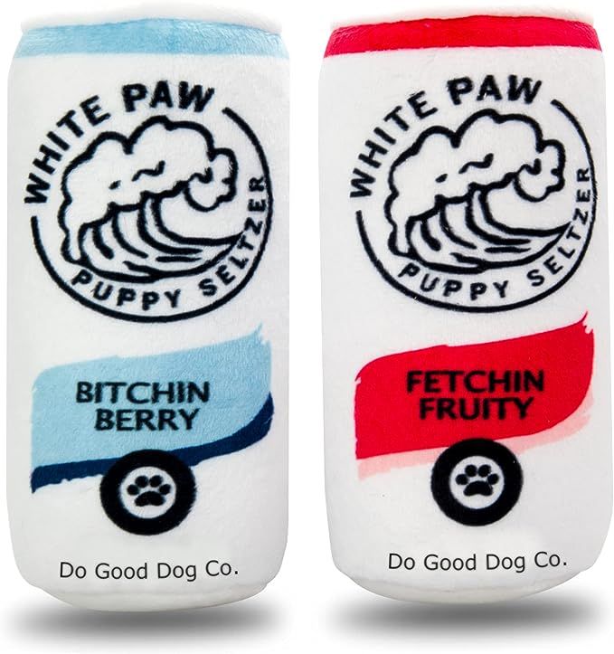 Two Layer Extra Tough Two Pack Parody Funny Dog Drinks with Squeaker | Amazon (US)