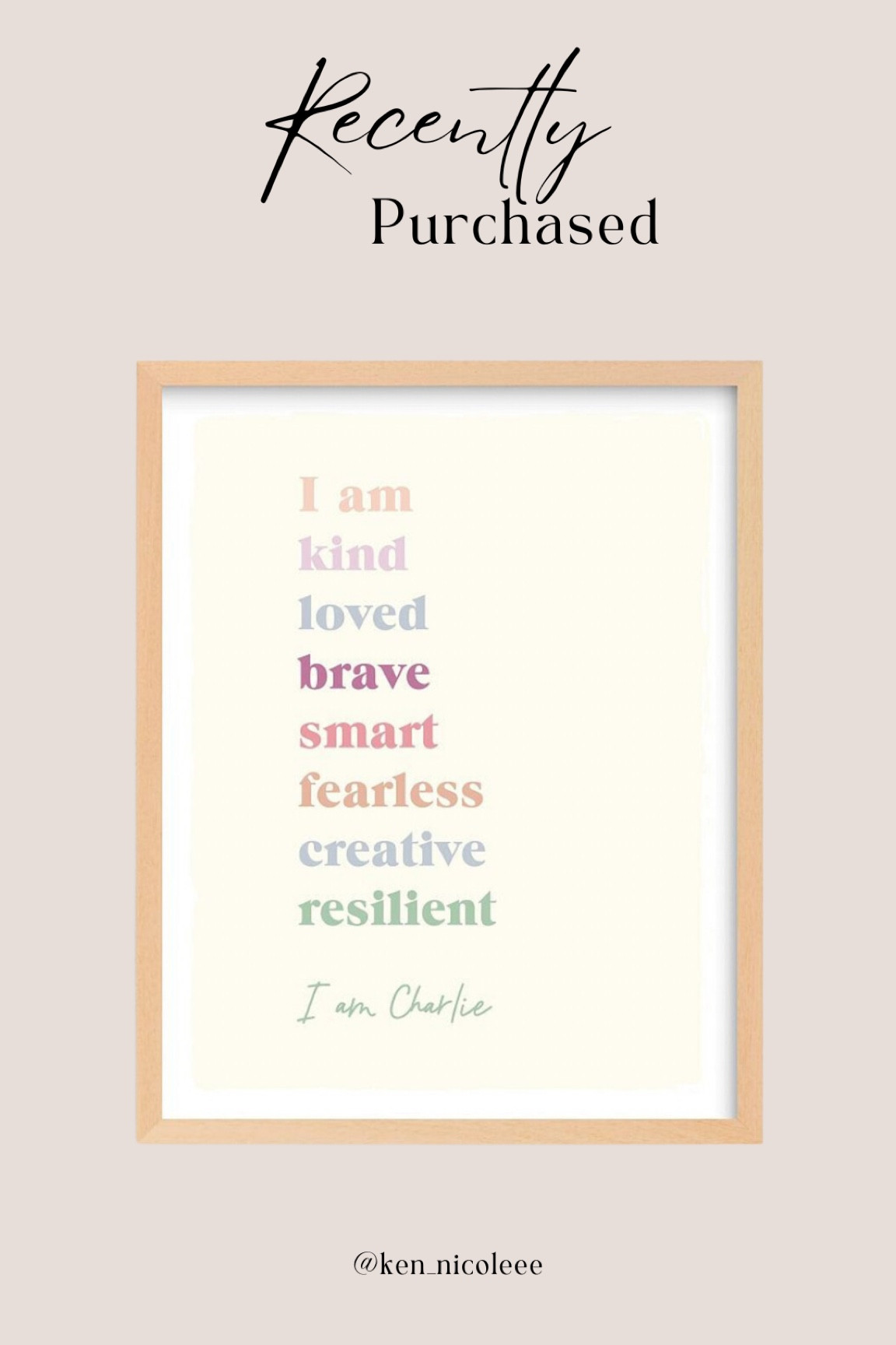 Daily affirmations, affirmations, positive affirmations, wall art, kids affirmations, nursery, nursery gift, baby gift, kids gift, Christmas gift, holiday gift, pottery barn, pottery barn kids, natural frame, minted, I am, kind, loved, brave, smart, fearless, creative, resilient, custom gift, gift guide 

#LTKKids #LTKBaby #LTKHoliday