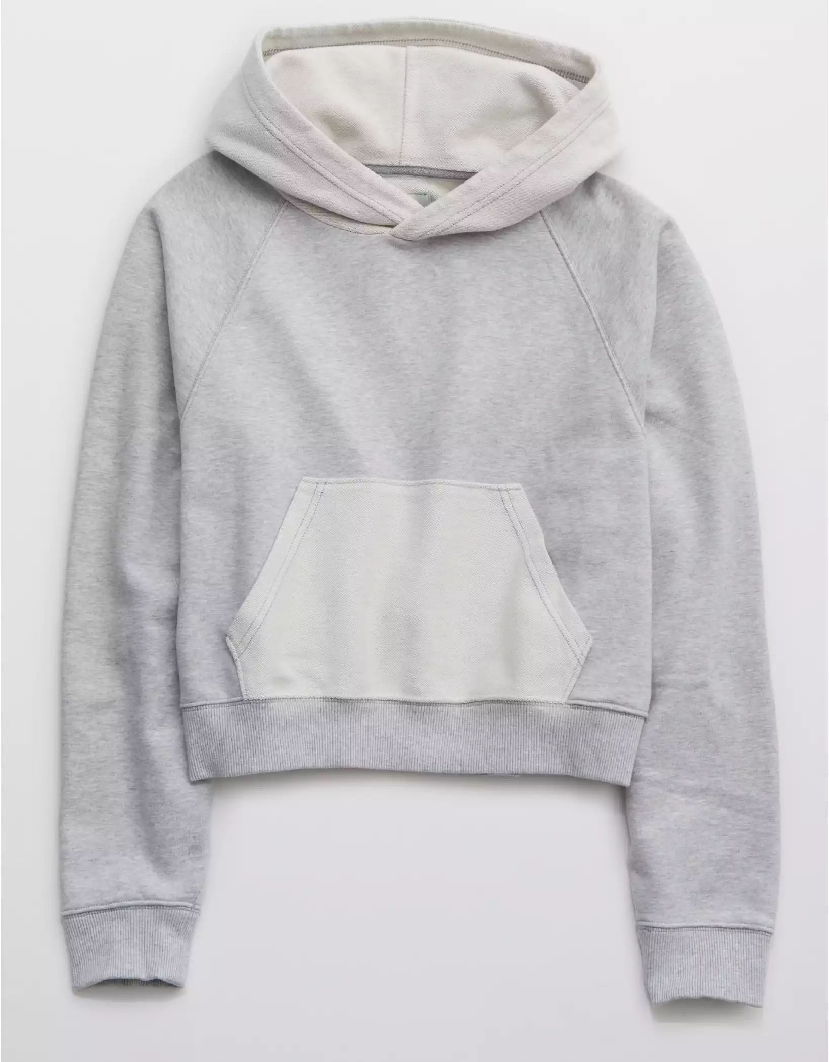 Aerie Luxe Inside Out Cropped Hoodie | American Eagle Outfitters (US & CA)