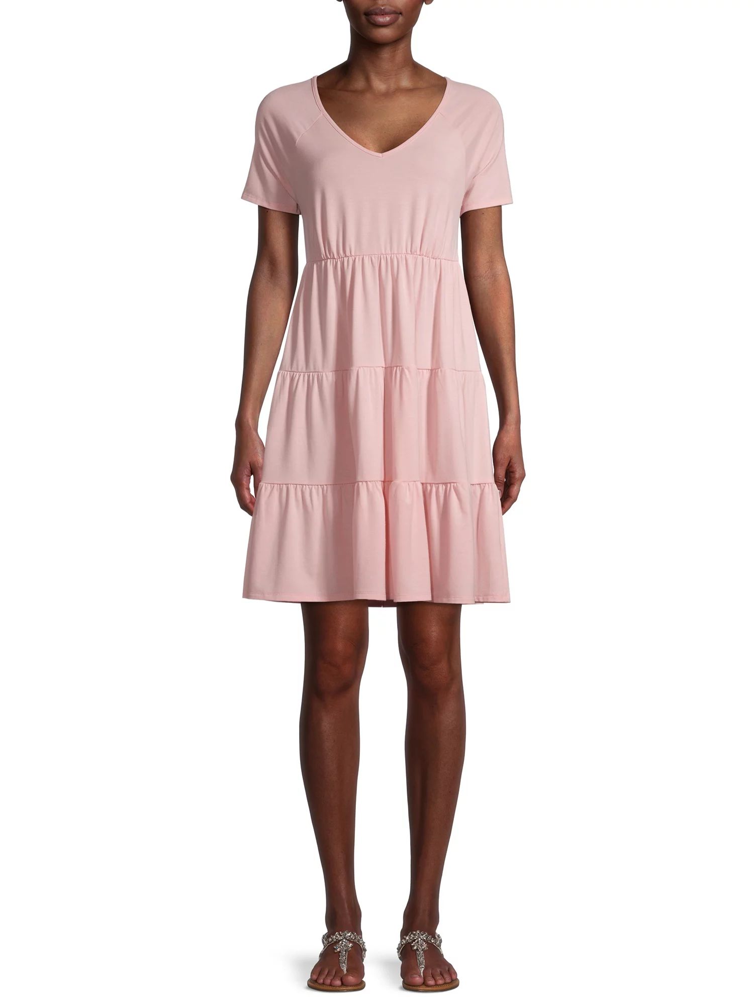 Sunset & Sixth Juniors' Tiered Ruffle Dress | Walmart (US)