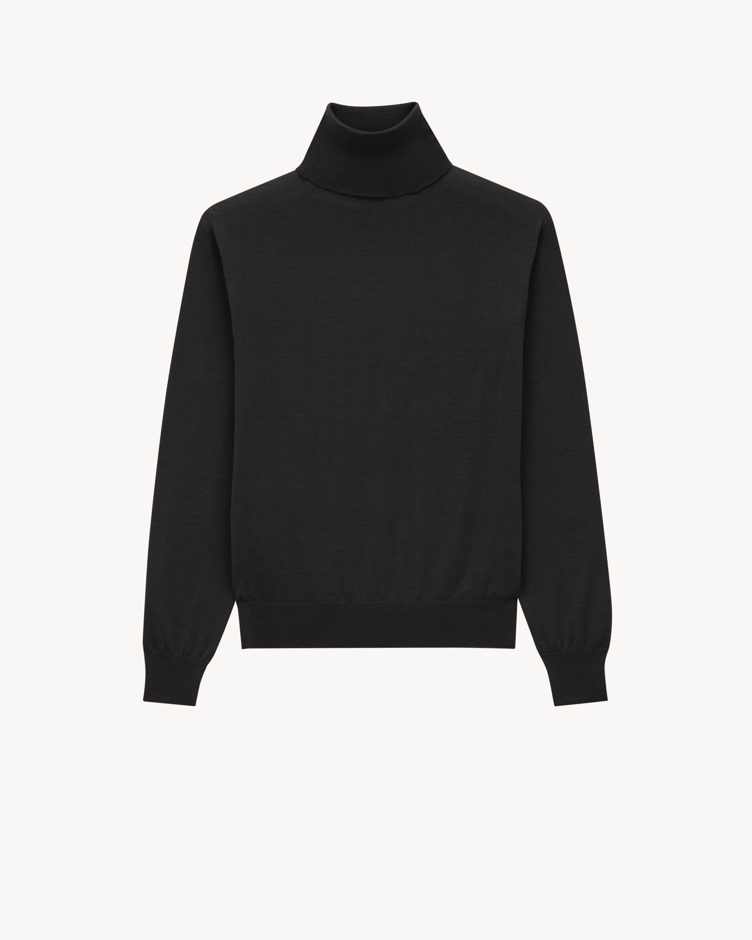 Saint Laurent Turtleneck Sweater In Cashmere, Wool And Silk - Black - Women - L | Saint Laurent Inc. (Global)