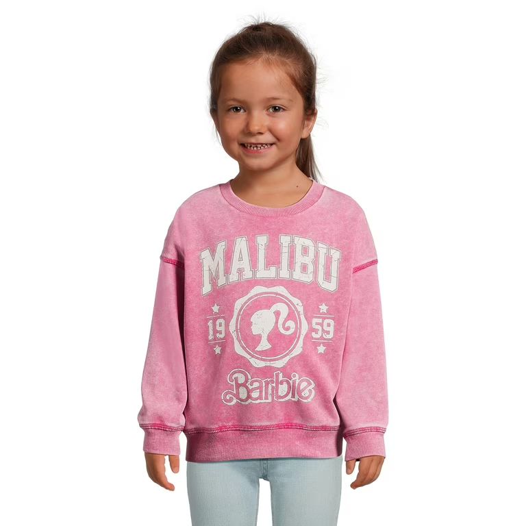 Barbie Toddler Girl Crewneck Sweatshirt, Sizes 2T-5T - Walmart.com | Walmart (US)