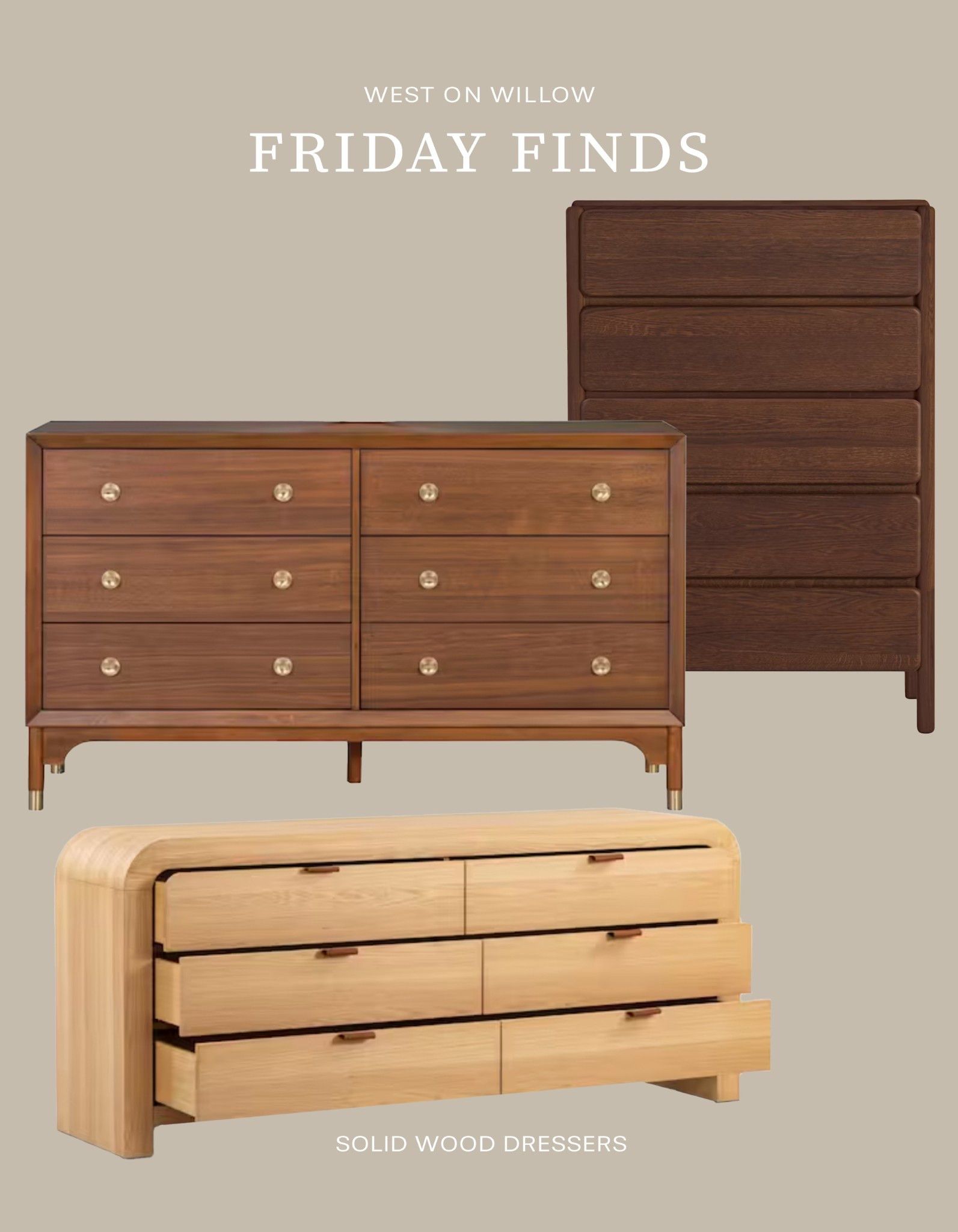 Solid wood dressers! 

#LTKHome