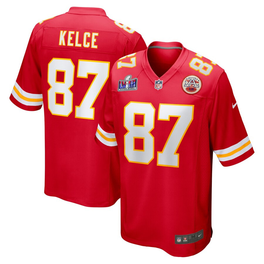 Travis Kelce Kansas City Chiefs Nike Super Bowl LVIII Game Jersey - Red | Fanatics