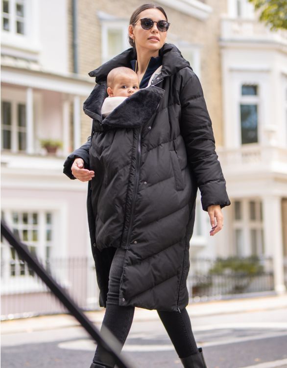 Long Maternity & Babywearing Puffer Coat | Seraphine US