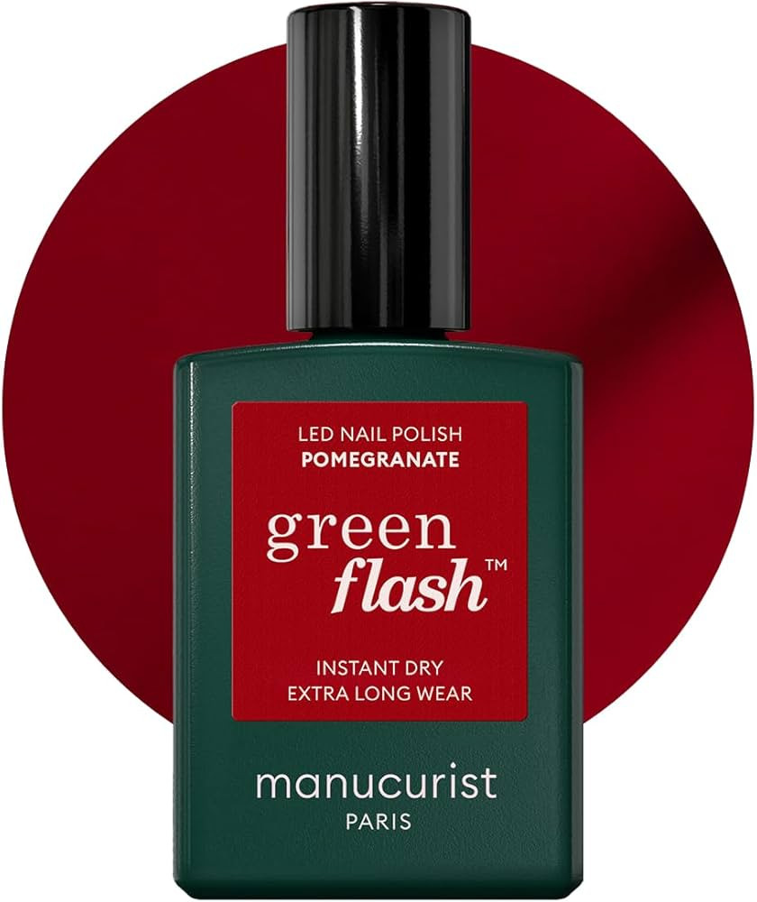 Manucurist Green Flash Gel Polish - Pomegranate (Raspberry Red) - UV & LED Gel Nail Polish - 12-F... | Amazon (US)