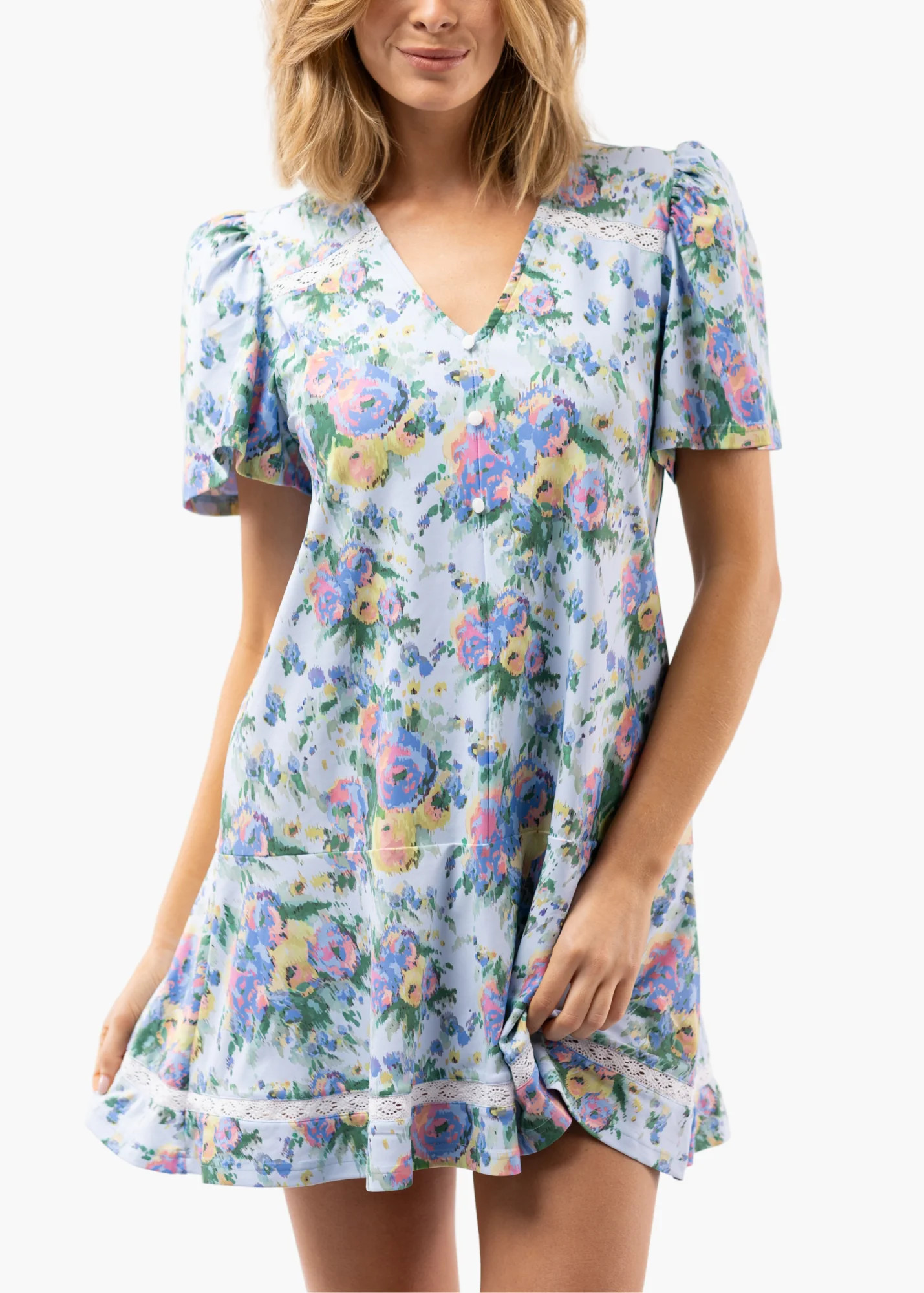 James Dress in Coastal Ikat | Poppy and Pink