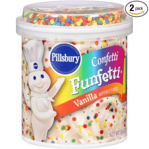 Pillsbury Confetti Funfetti Vanilla Flavored Frosting (Pack of 2) | Amazon (US)