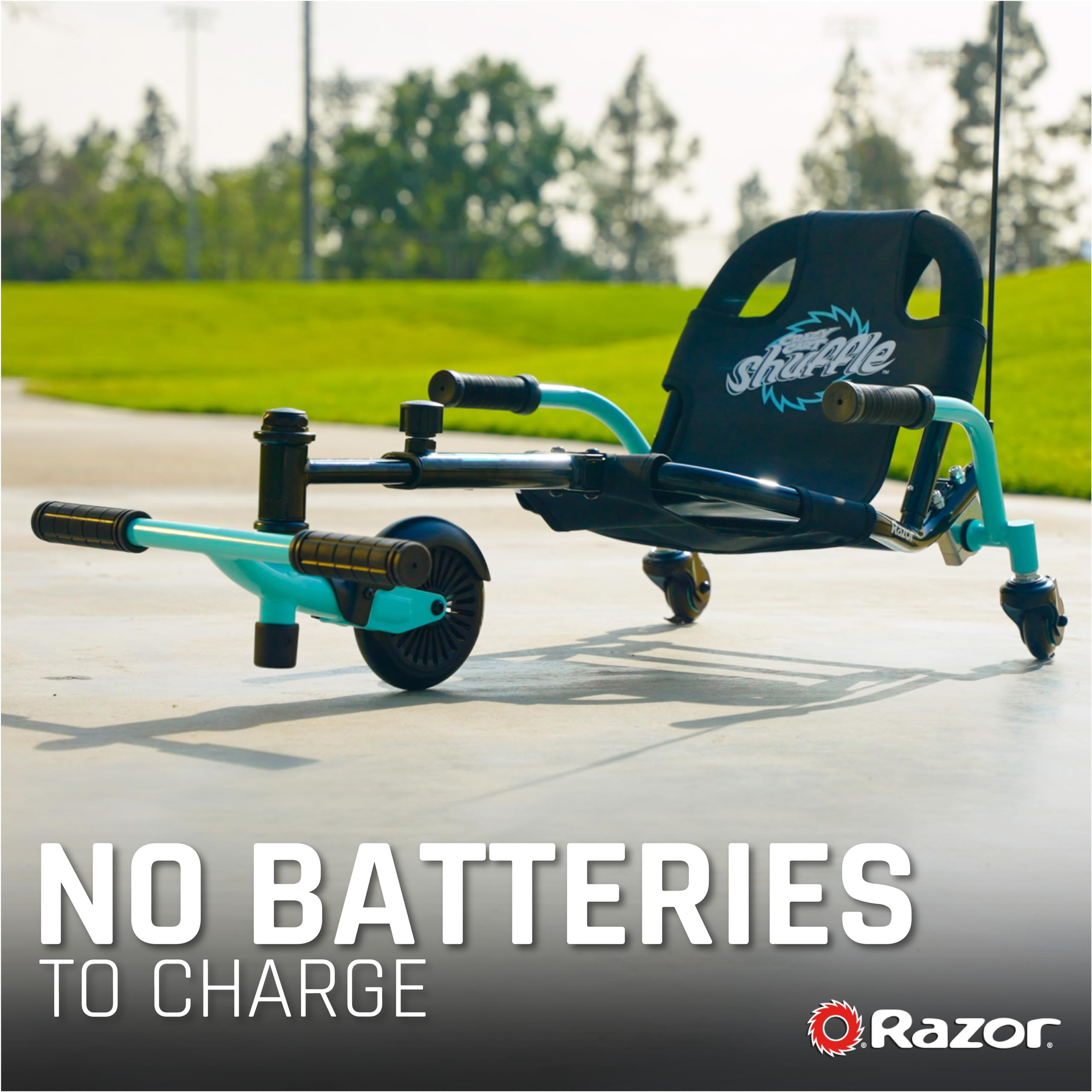 Crazy Cart Shuffle by Razor – Kid-Powered Drifting Go-Kart for Ages 4+, Crazy Cart Drift Bar Te... | Amazon (US)