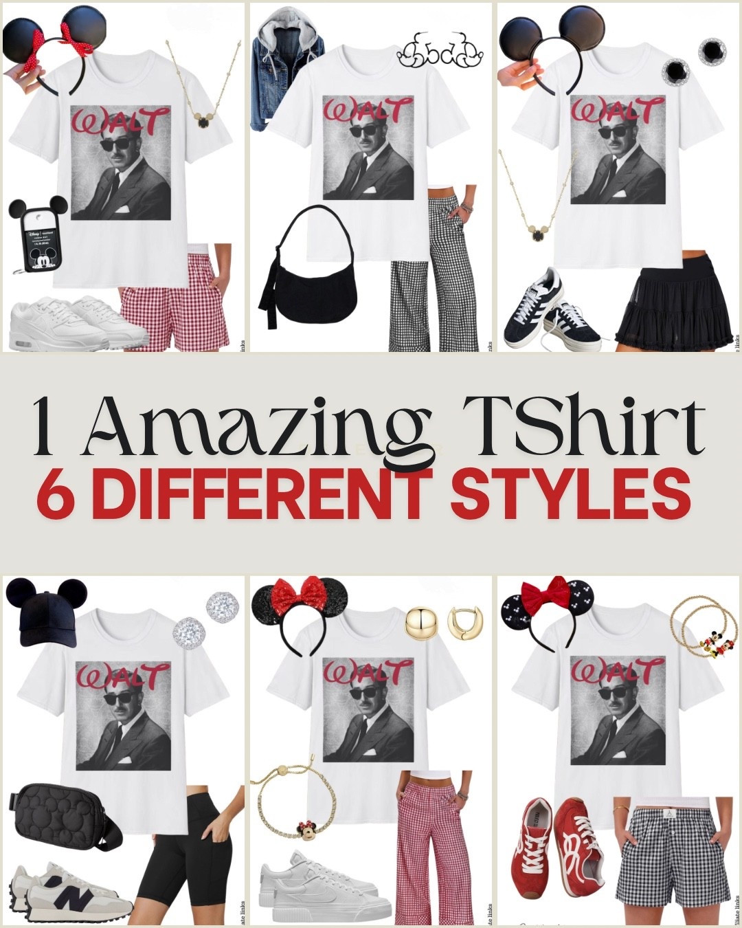 1 tee, 6 totally different vibes ✨

Proof that a great graphic tee can do everything. I styled this Walt tee six ways, from classic park day casual to sporty, edgy, and cute with ears so you can wear it on repeat without it ever feeling the same. Mix up bottoms, sneakers, layers, and accessories and you’ve got endless outfit options for Disney days (and everyday life too).

👉 Tap to shop the tee and every piece used to recreate all 6 looks and save your favorite style!

#disneyworld #disneyland #waltdisney

disney outfit inspiration, disney world outfit ideas, disneyland outfit ideas, disney graphic tee outfits, disney park outfits women, disney casual outfits, disney park style, disney fashion inspiration, disney world women’s fashion, disneyland women’s outfits, disney park street style, disney outfit ideas with graphic tee, disney park outfit inspo, what to wear to disney world, what to wear to disneyland, disney park outfit ideas women, disney everyday disney style, disney bounding outfits, disney themed outfits women, disney vacation outfits 

 

#LTKootd #LTKTravel