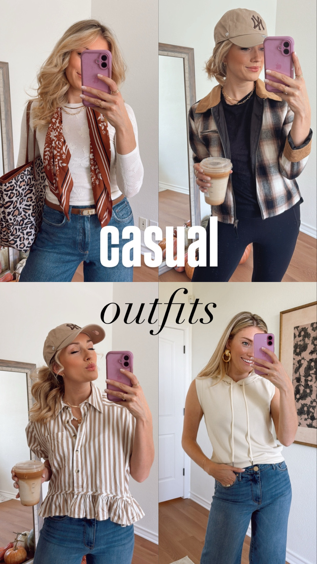 Today’s evereve fall casual outfit try one 🙌🏼

Barn jacket. Hoodie. Comfy jeans. Baseball cap outfit. Fall outfit 