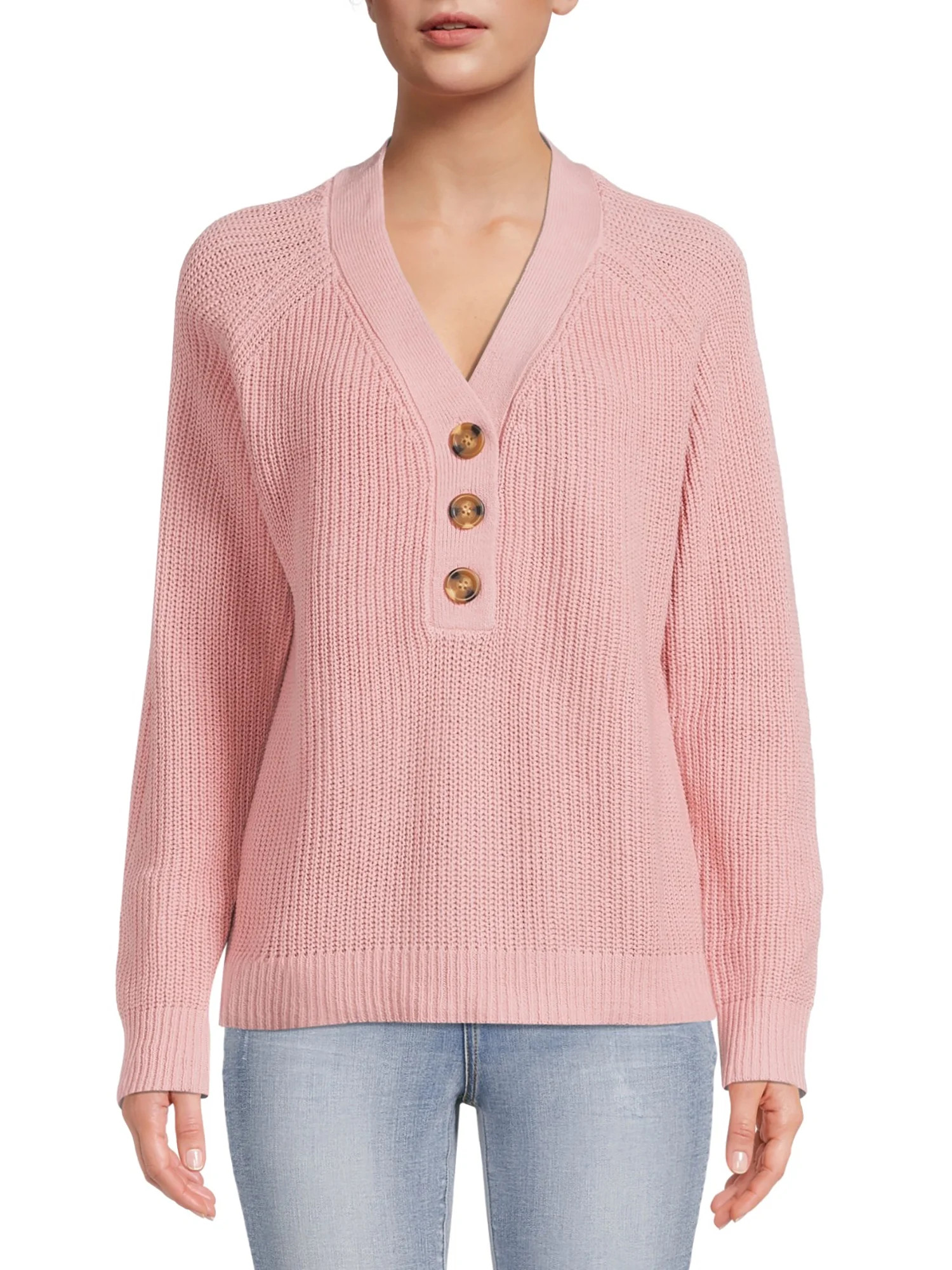 Time and Tru Women's Pullover Henley | Walmart (US)