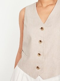 Linen-Blend Vest | Old Navy (US)