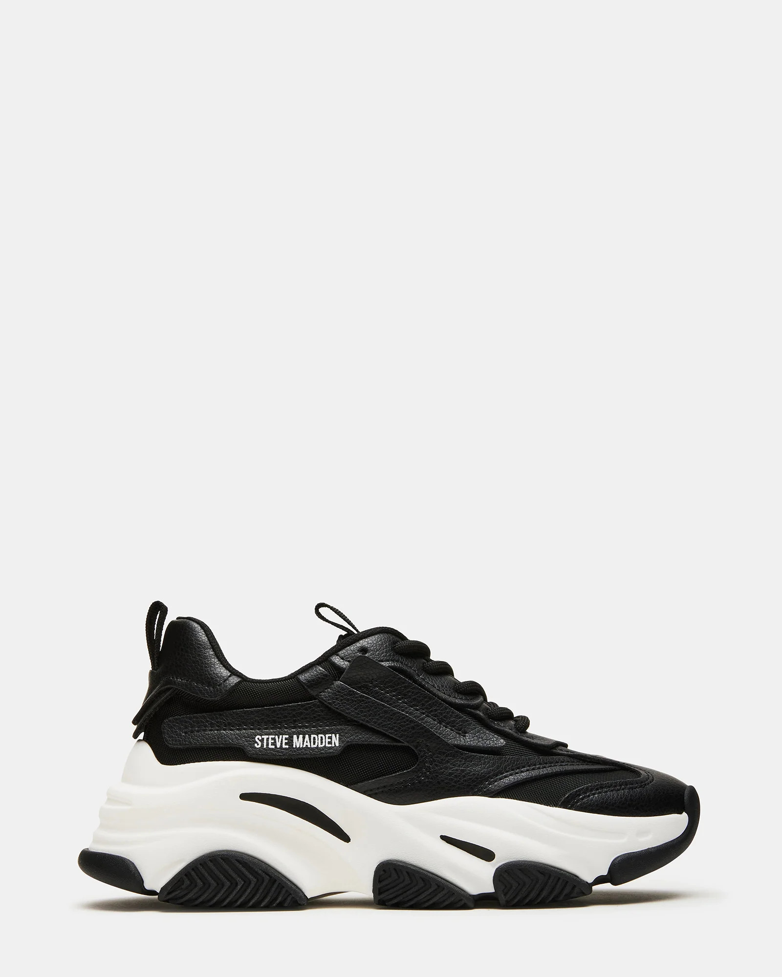 POSSESIONM Black Multi Platform Sneaker | Women's Lace Up Sneakers | Steve Madden (US)
