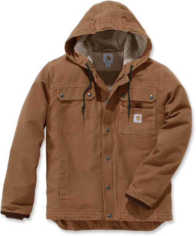 Carhartt Men's Relaxed Fit Washed Duck Sherpa-Lined Utility Jacket | Amazon (US)