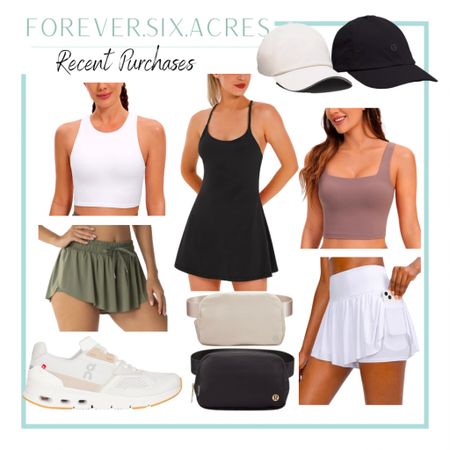 All under 50 except for shoes!! Getting ready for summer athlesiure wear perfect for workouts, errands, or travel! 

Athlesiure wear, workout outfit, causal outfit, Disney outfit, lululemon, On Cloud sneakers, tennis shoes, belt bag, hat, amazon fashion, dress, flowy shorts , tennis dress  

#LTKunder50 #LTKtravel #LTKfit