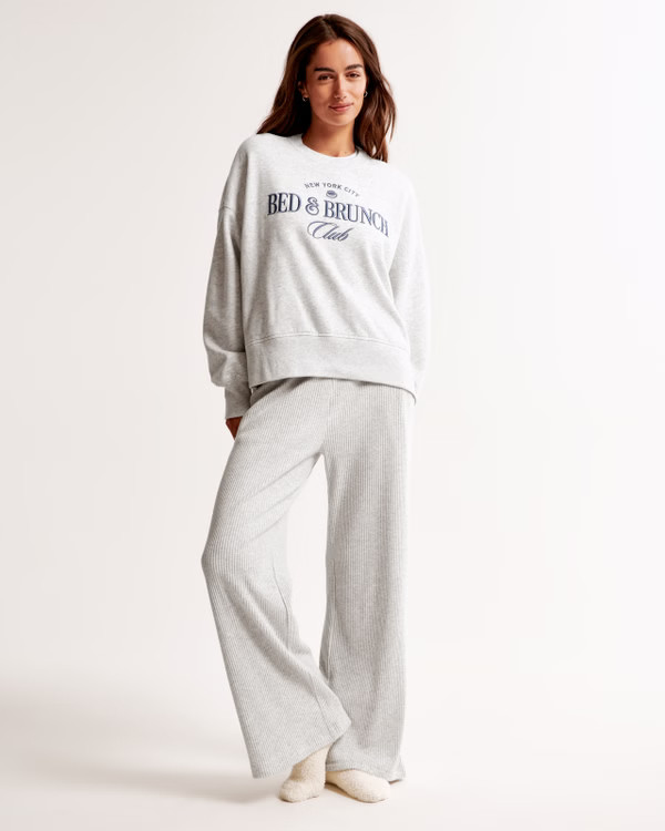 Lounge Cotton-Modal Wide Leg Pant | Abercrombie & Fitch (US)